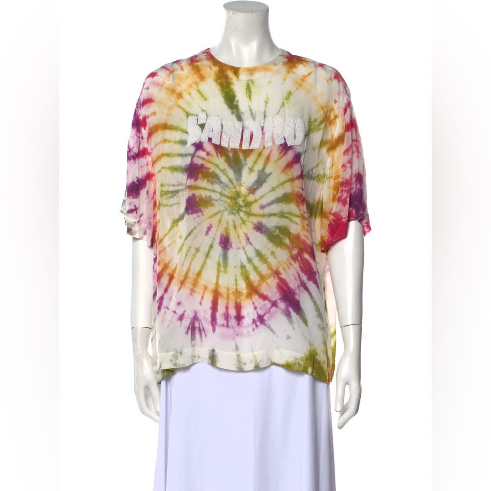 Sandro Multicolor Tie-Dye Tee